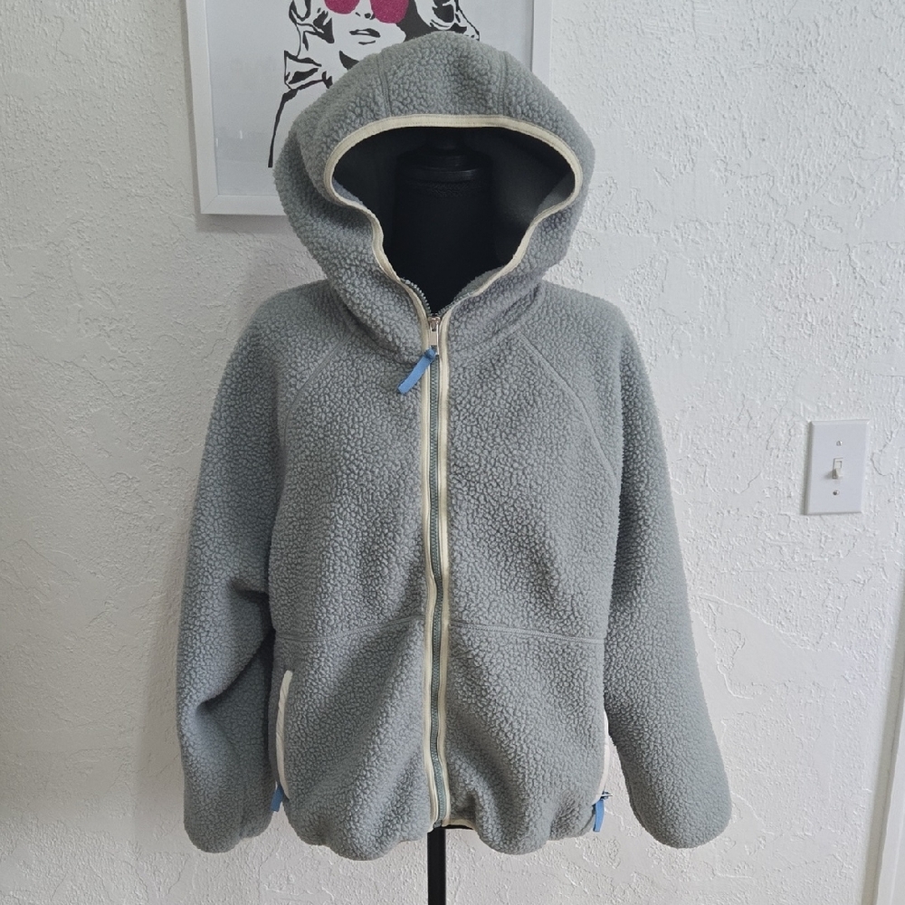 No Boundaries Blue Teddy Fleece Hooded Jacket